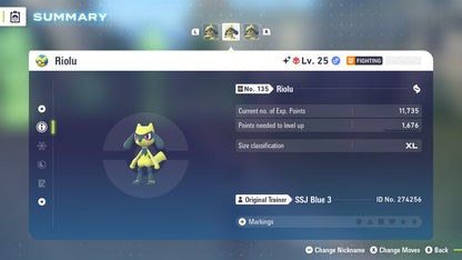 Pokemon Legends ZA Alpha Shiny Riolu 6IV-EV Trained - Pokemon4Ever