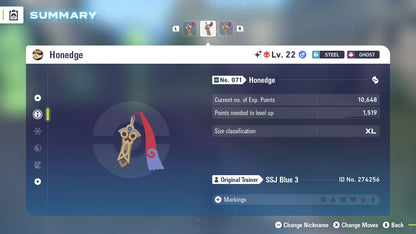 Pokemon Legends ZA Alpha Shiny Honedge 6IV-EV Trained - Pokemon4Ever