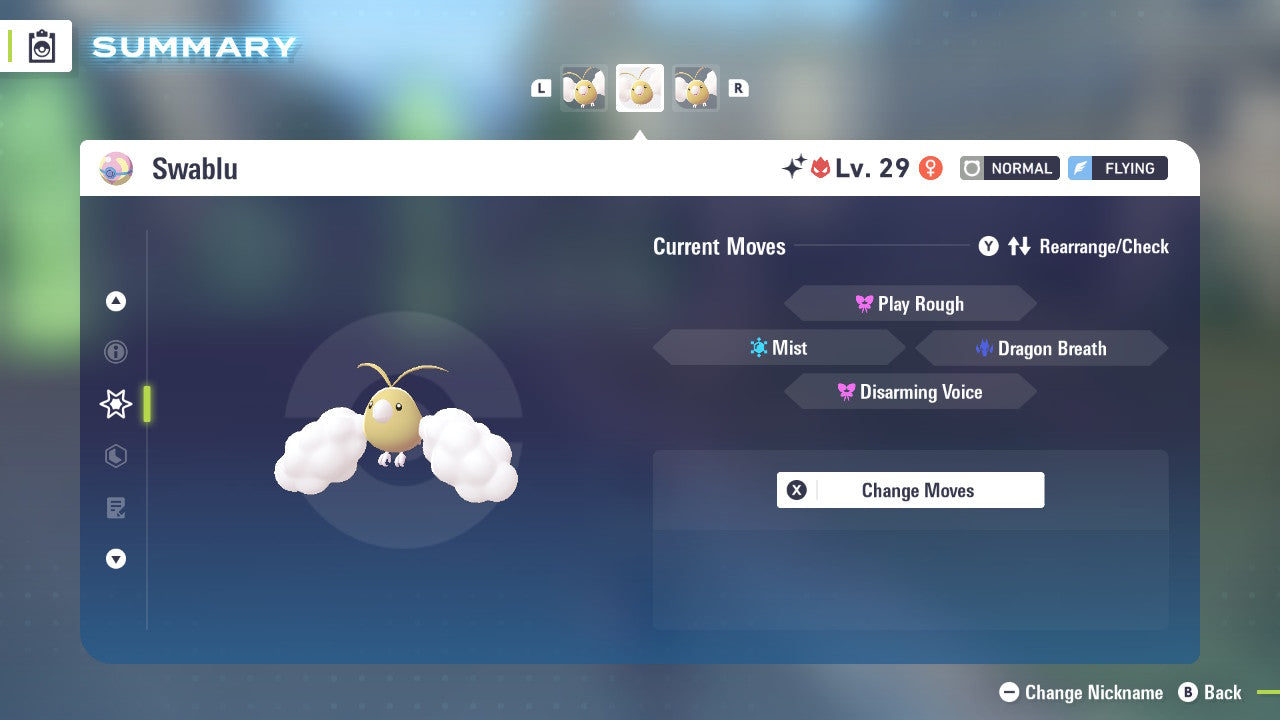 Pokemon Legends ZA Alpha Shiny Swablu 6IV-EV Trained - Pokemon4Ever