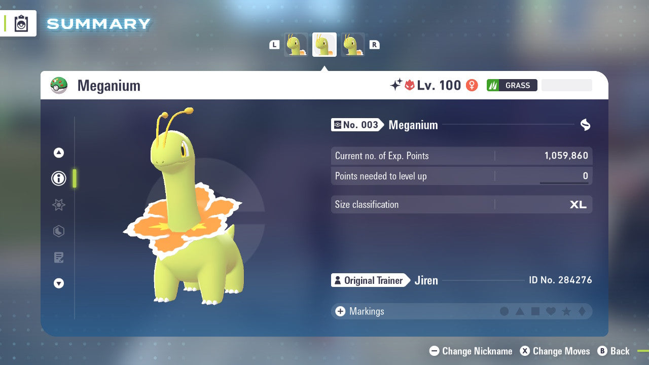 Pokemon Legends ZA Alpha Shiny Meganium 6IV-EV Trained - Pokemon4Ever