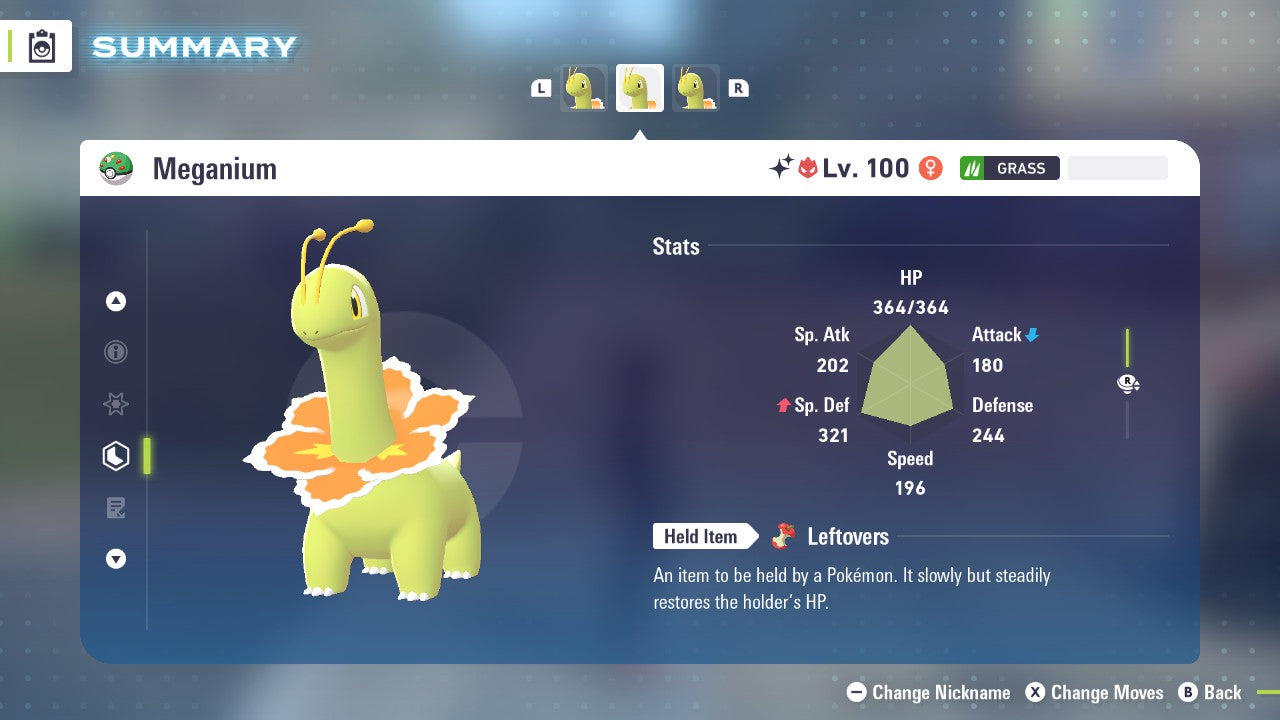 Pokemon Legends ZA Alpha Shiny Meganium 6IV-EV Trained - Pokemon4Ever
