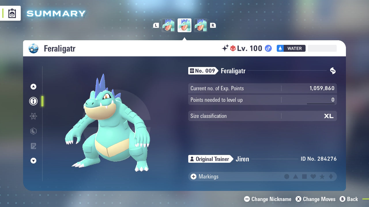 Pokemon Legends ZA Alpha Shiny Feraligatr 6IV-EV Trained - Pokemon4Ever