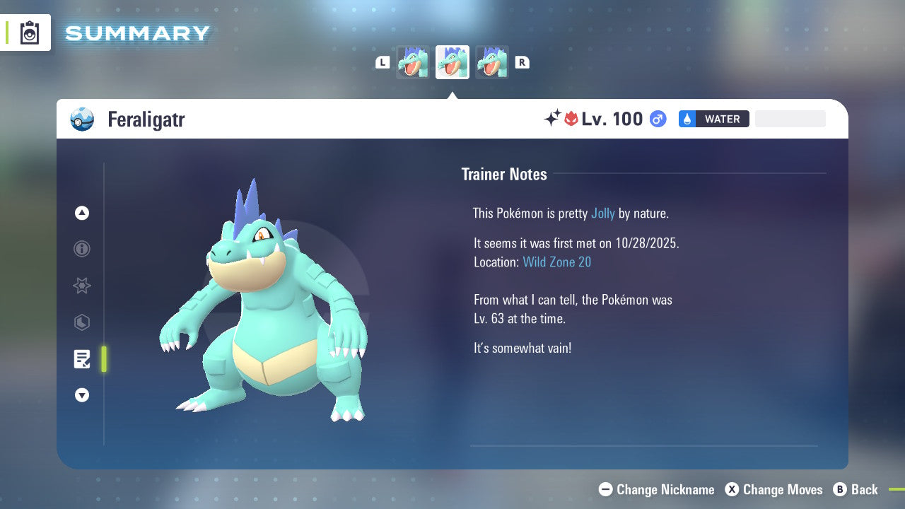 Pokemon Legends ZA Alpha Shiny Feraligatr 6IV-EV Trained - Pokemon4Ever