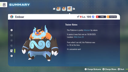 Pokemon Legends ZA Alpha Shiny Emboar 6IV-EV Trained - Pokemon4Ever