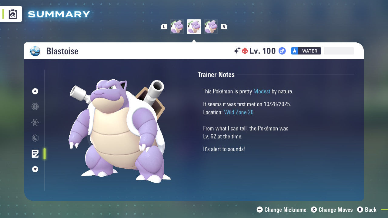 Pokemon Legends ZA Alpha Shiny Blastoise 6IV-EV Trained - Pokemon4Ever