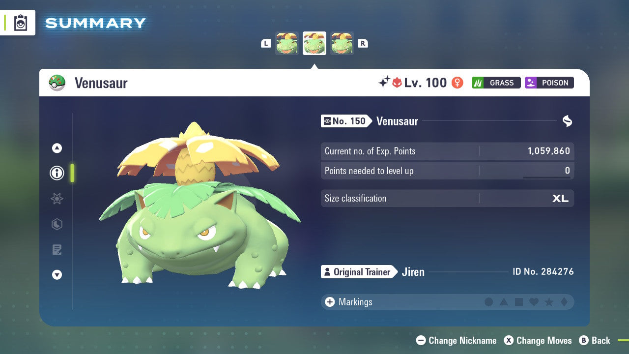 Pokemon Legends ZA Alpha Shiny Venusaur 6IV-EV Trained - Pokemon4Ever