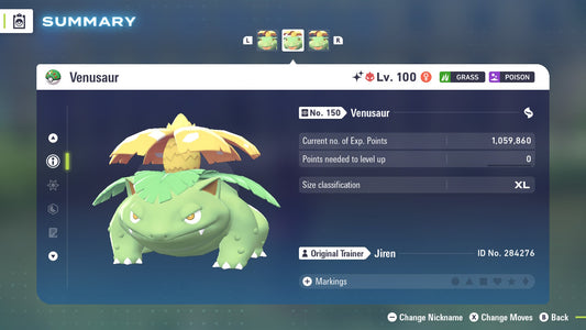 Pokemon Legends ZA Alpha Shiny Venusaur 6IV-EV Trained - Pokemon4Ever