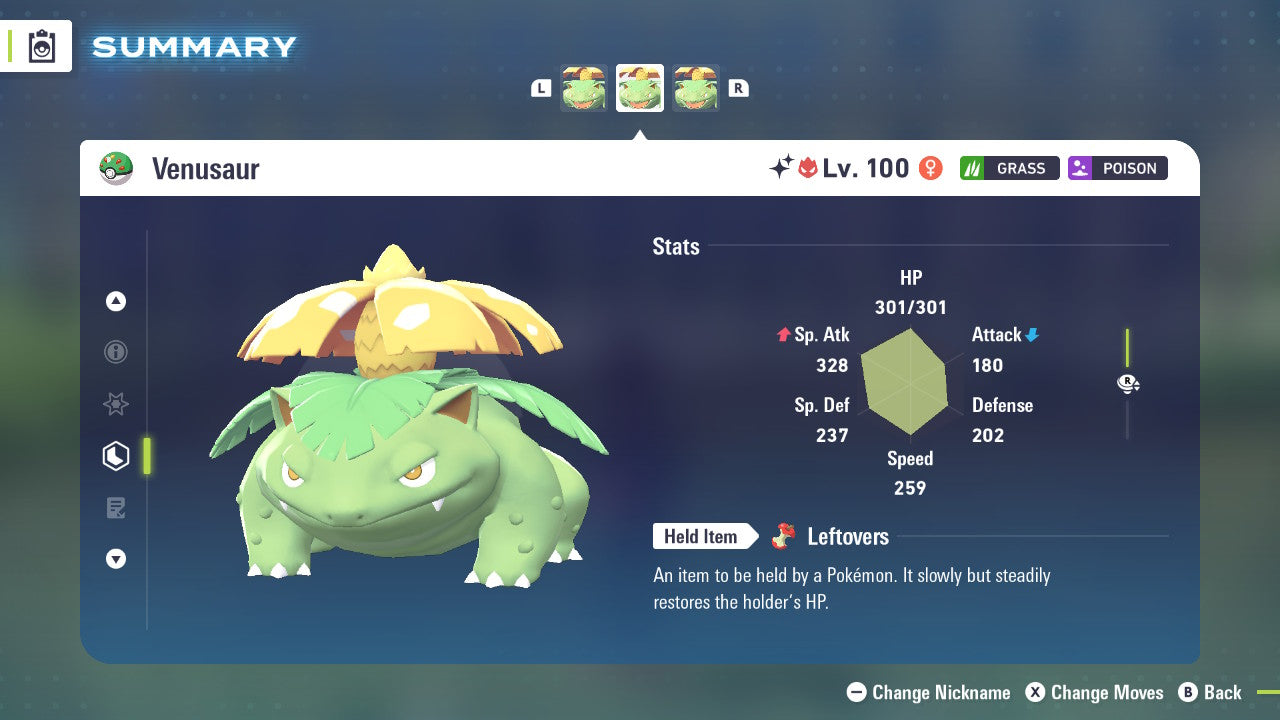 Pokemon Legends ZA Alpha Shiny Venusaur 6IV-EV Trained - Pokemon4Ever