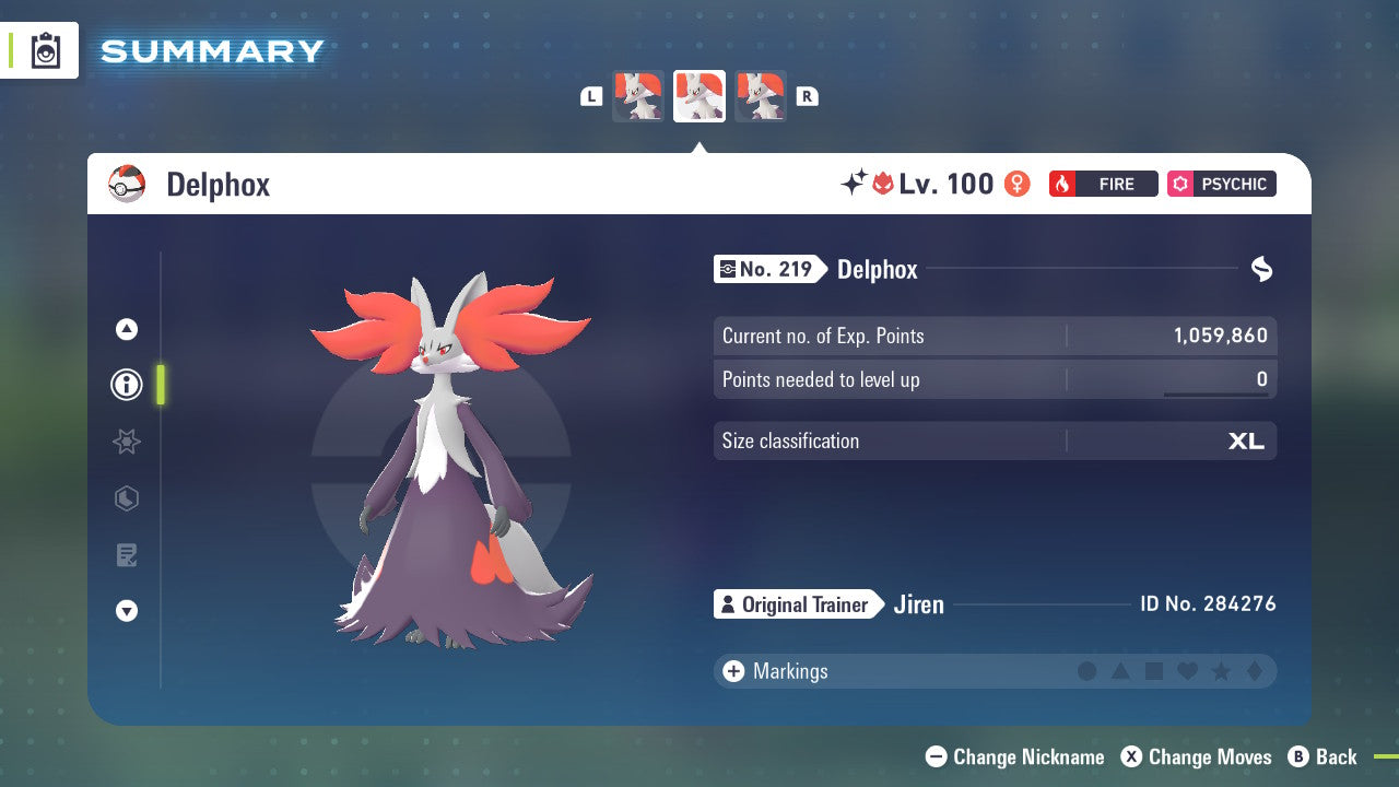 Pokemon Legends ZA Alpha Shiny Delphox 6IV-EV Trained - Pokemon4Ever