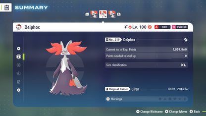 Pokemon Legends ZA Alpha Shiny Delphox 6IV-EV Trained - Pokemon4Ever