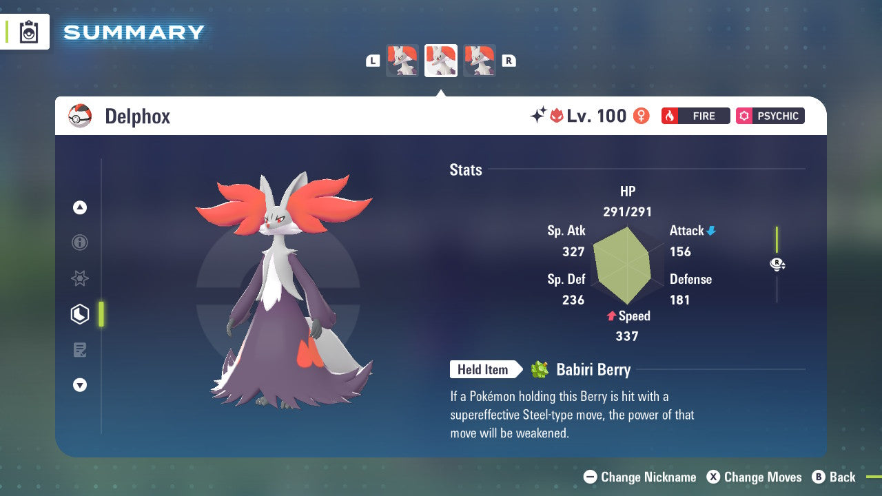 Pokemon Legends ZA Alpha Shiny Delphox 6IV-EV Trained - Pokemon4Ever