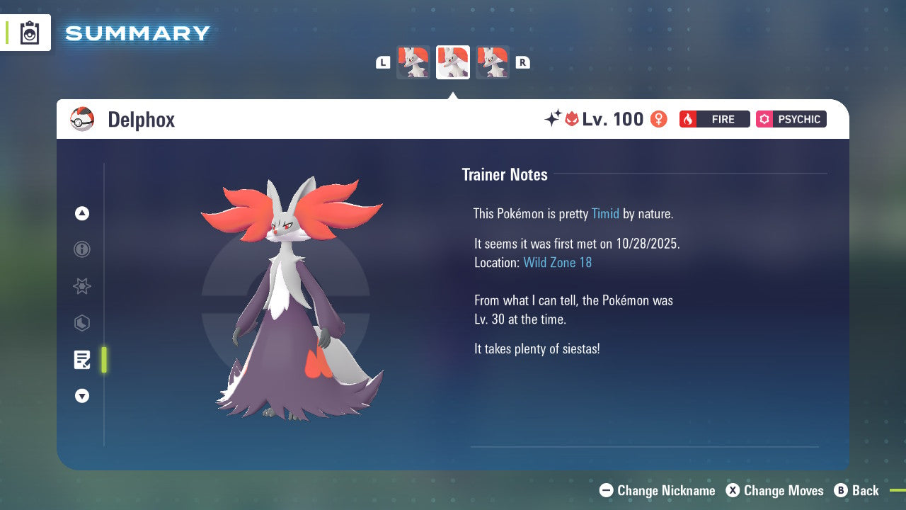 Pokemon Legends ZA Alpha Shiny Delphox 6IV-EV Trained - Pokemon4Ever