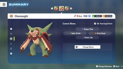 Pokemon Legends ZA Alpha Shiny Chesnaught 6IV-EV Trained - Pokemon4Ever