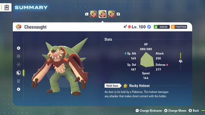 Pokemon Legends ZA Alpha Shiny Chesnaught 6IV-EV Trained - Pokemon4Ever