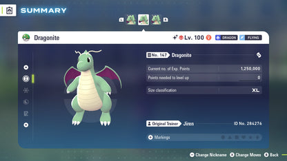 Pokemon Legends ZA Alpha Shiny Dragonite 6IV-EV Trained - Pokemon4Ever