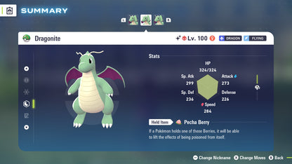 Pokemon Legends ZA Alpha Shiny Dragonite 6IV-EV Trained - Pokemon4Ever