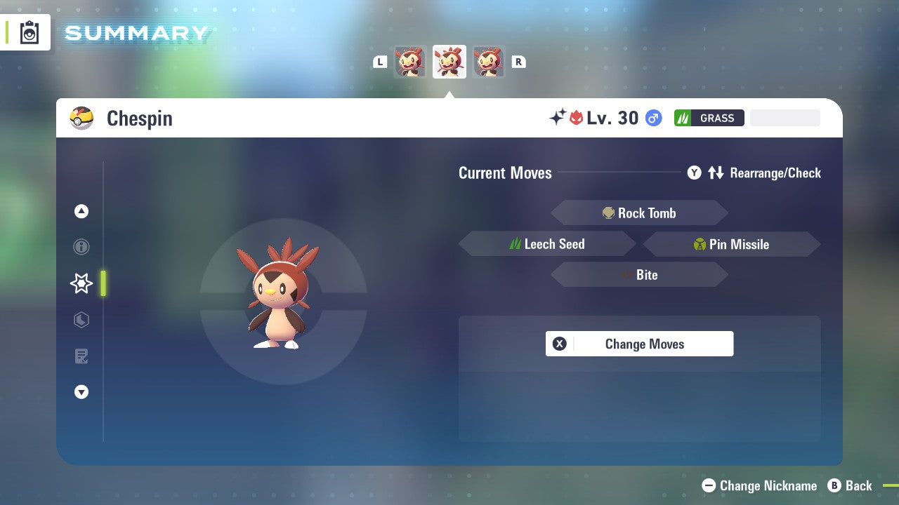 Pokemon Legends ZA Alpha Shiny Chespin 6IV-EV Trained - Pokemon4Ever