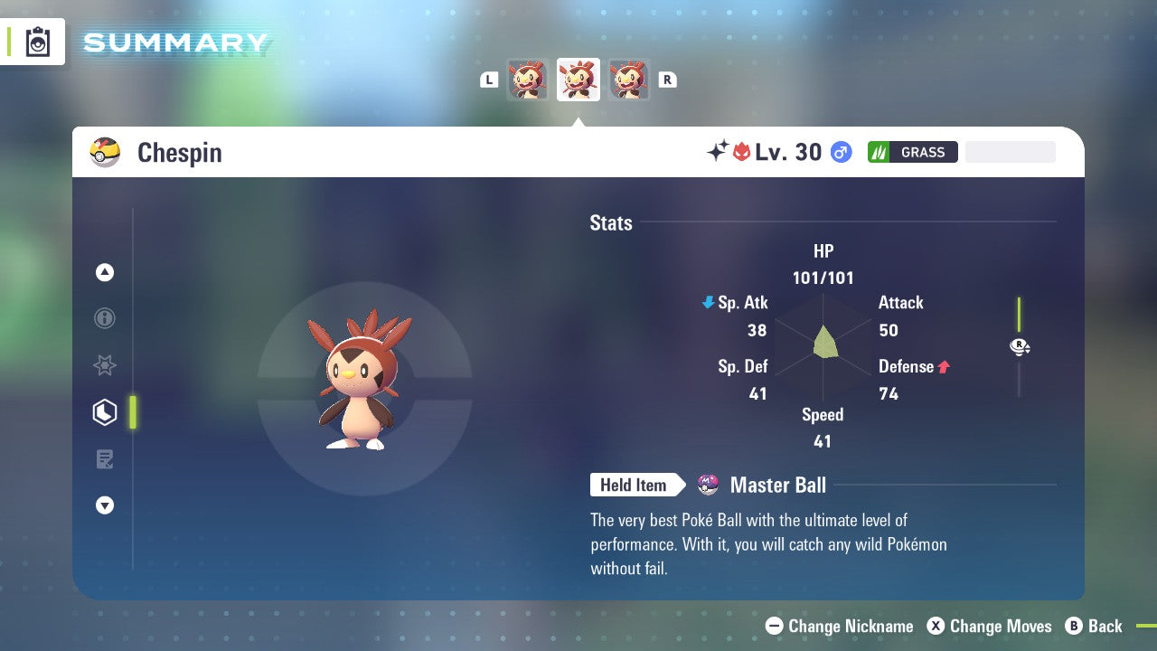 Pokemon Legends ZA Alpha Shiny Chespin 6IV-EV Trained - Pokemon4Ever
