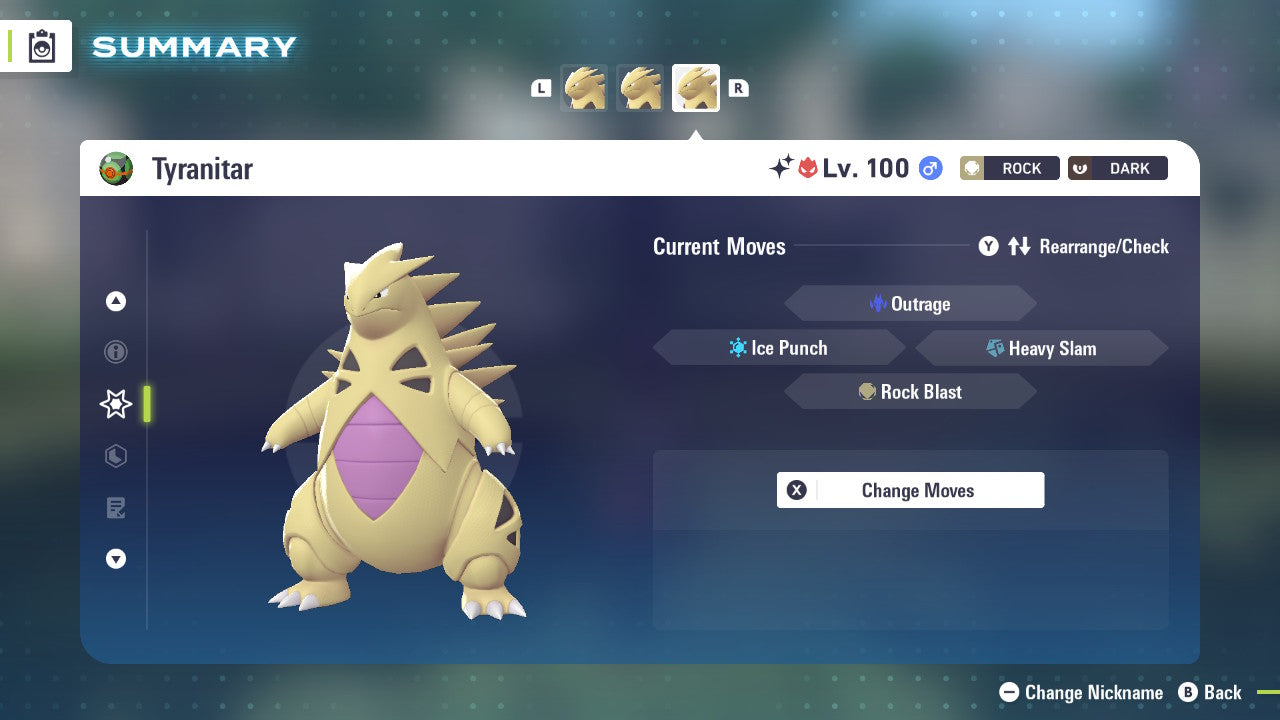 Pokemon Legends ZA Alpha Shiny Tyranitar 6IV-EV Trained - Pokemon4Ever