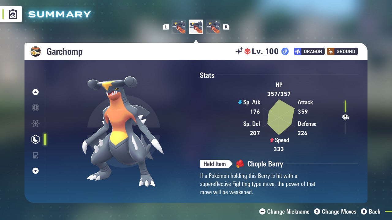 Pokemon Legends ZA Alpha Shiny Garchomp 6IV-EV Trained - Pokemon4Ever