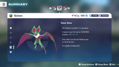Pokemon Legends ZA Alpha Shiny Noivern 6IV-EV Trained - Pokemon4Ever