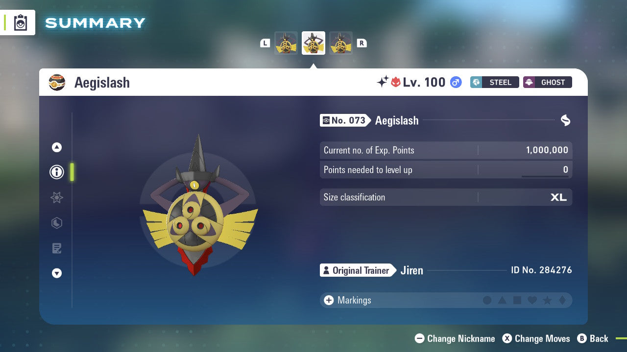 Pokemon Legends ZA Alpha Shiny Aegislash 6IV-EV Trained - Pokemon4Ever