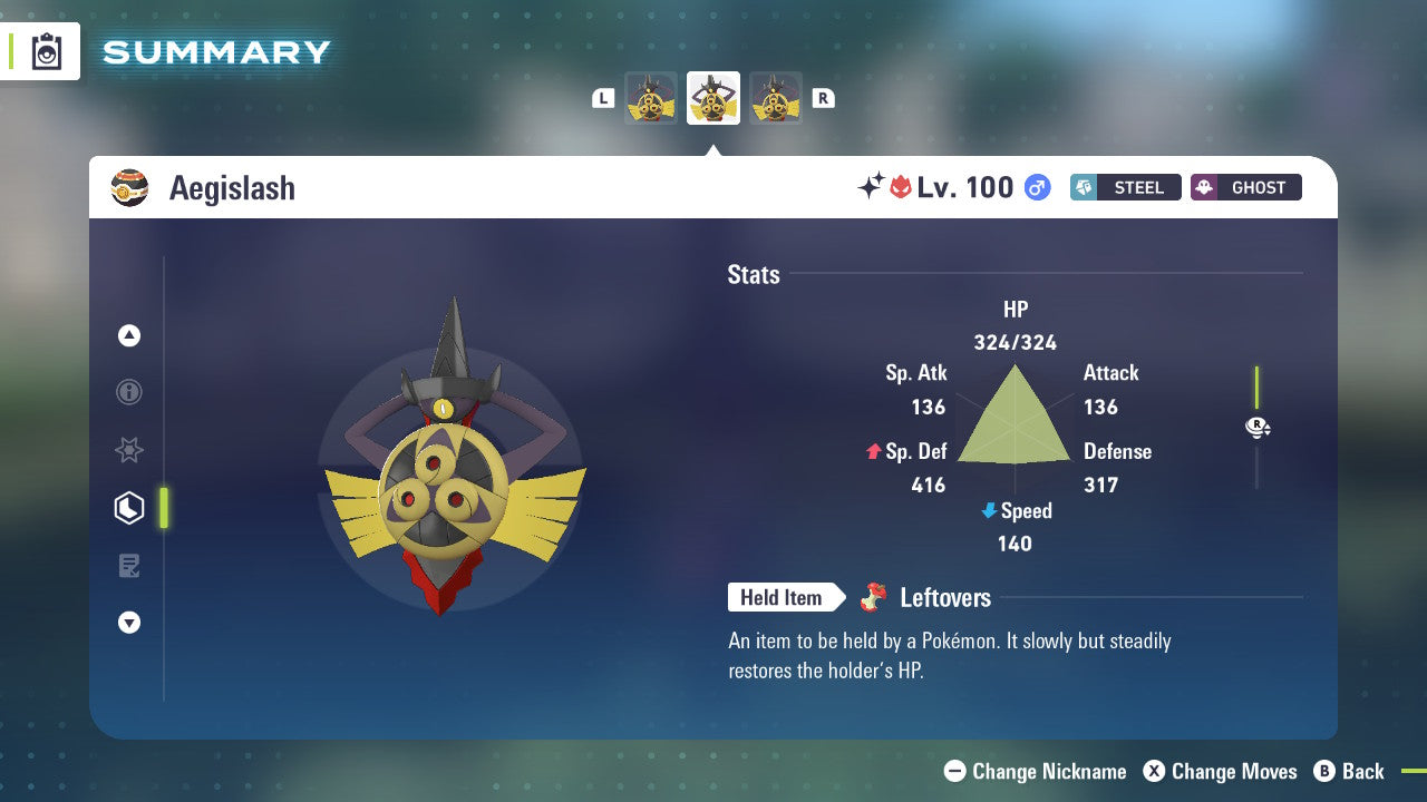 Pokemon Legends ZA Alpha Shiny Aegislash 6IV-EV Trained - Pokemon4Ever