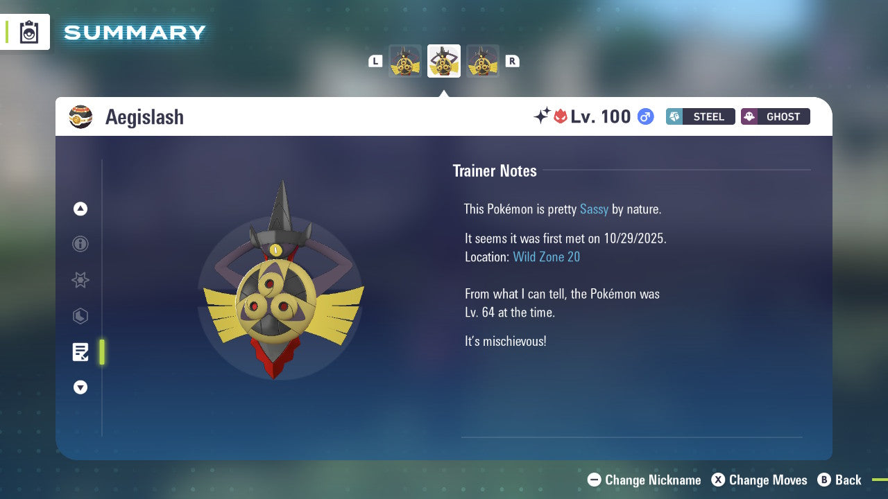 Pokemon Legends ZA Alpha Shiny Aegislash 6IV-EV Trained - Pokemon4Ever