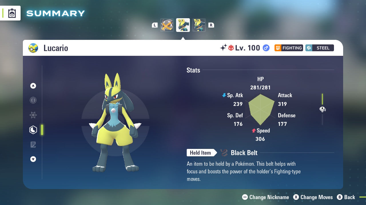 Pokemon Legends ZA Alpha Shiny Lucario 6IV-EV Trained - Pokemon4Ever