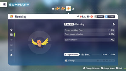 Pokemon Legends ZA Alpha Shiny Fletchling 6IV-EV Trained - Pokemon4Ever
