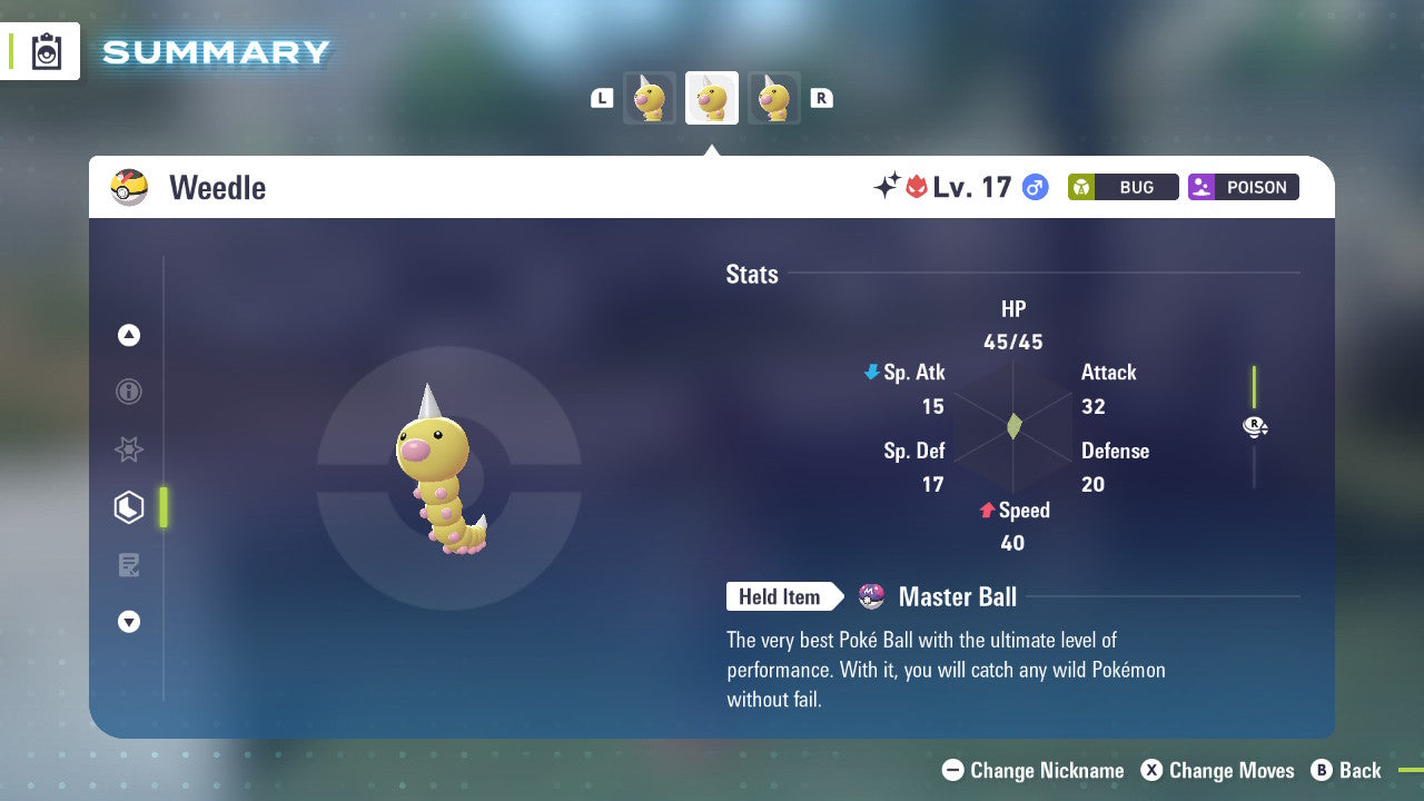 Pokemon Legends ZA Alpha Shiny Weedle 6IV-EV Trained - Pokemon4Ever