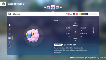 Pokemon Legends ZA Alpha Shiny Mareep 6IV-EV Trained - Pokemon4Ever