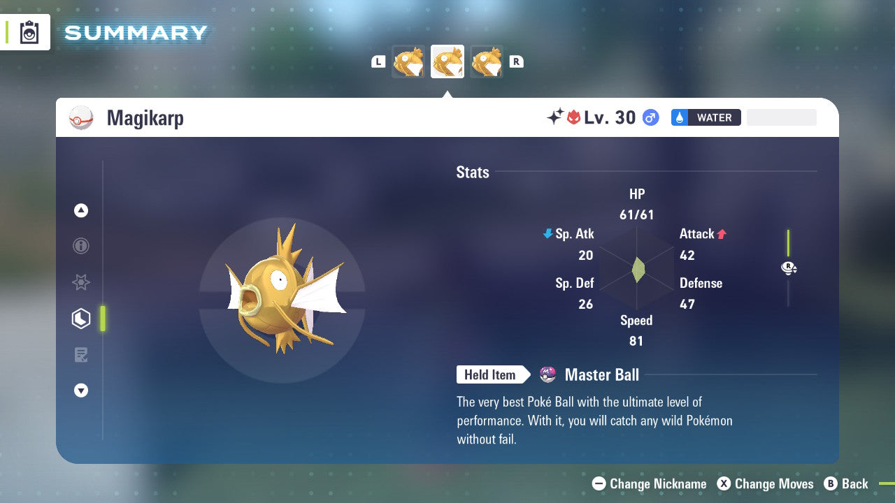 Pokemon Legends ZA Alpha Shiny Magikarp 6IV-EV Trained - Pokemon4Ever