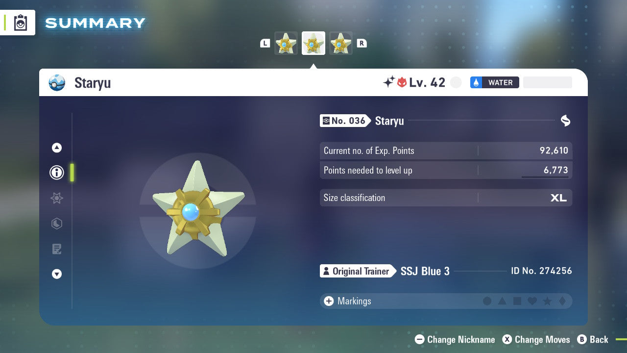 Pokemon Legends ZA Alpha Shiny Staryu 6IV-EV Trained - Pokemon4Ever