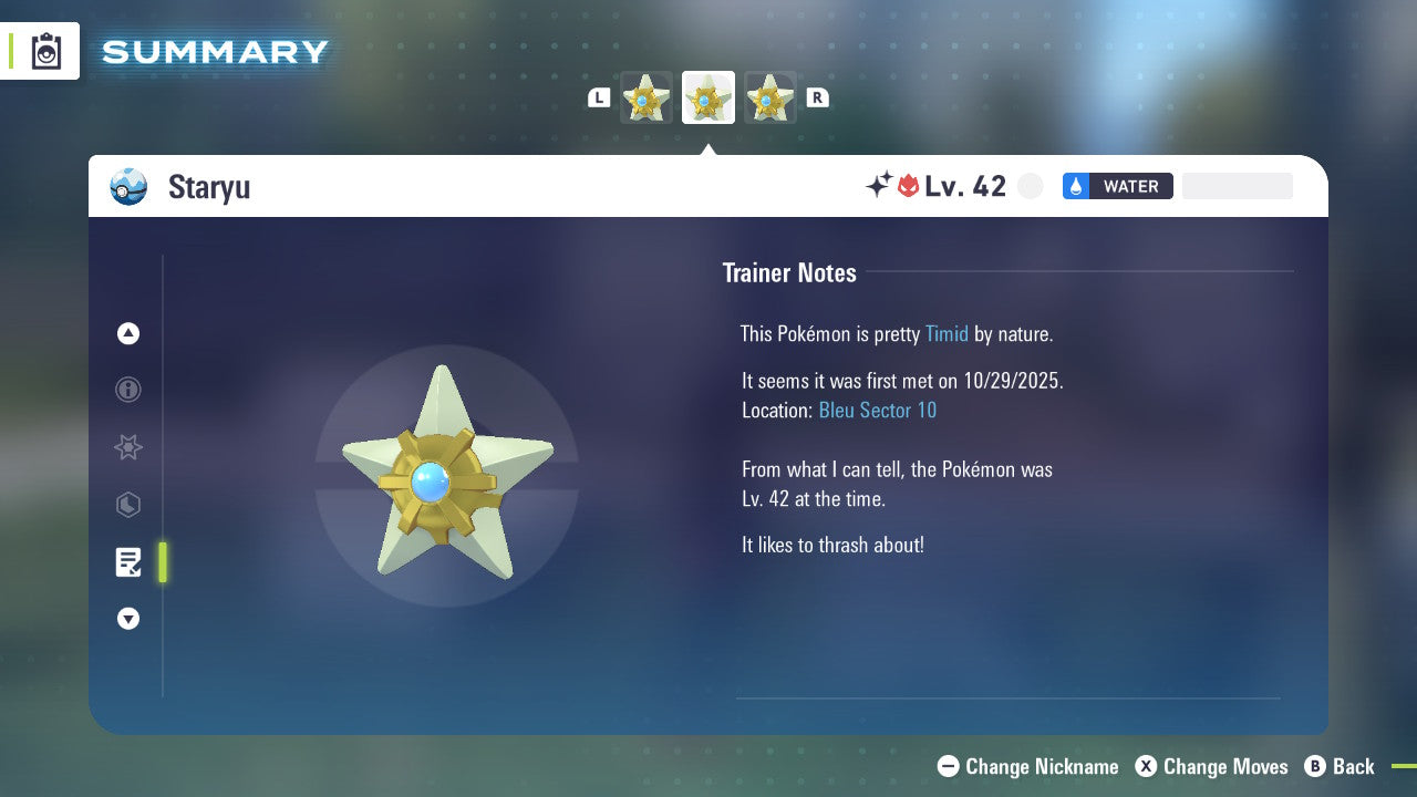 Pokemon Legends ZA Alpha Shiny Staryu 6IV-EV Trained - Pokemon4Ever