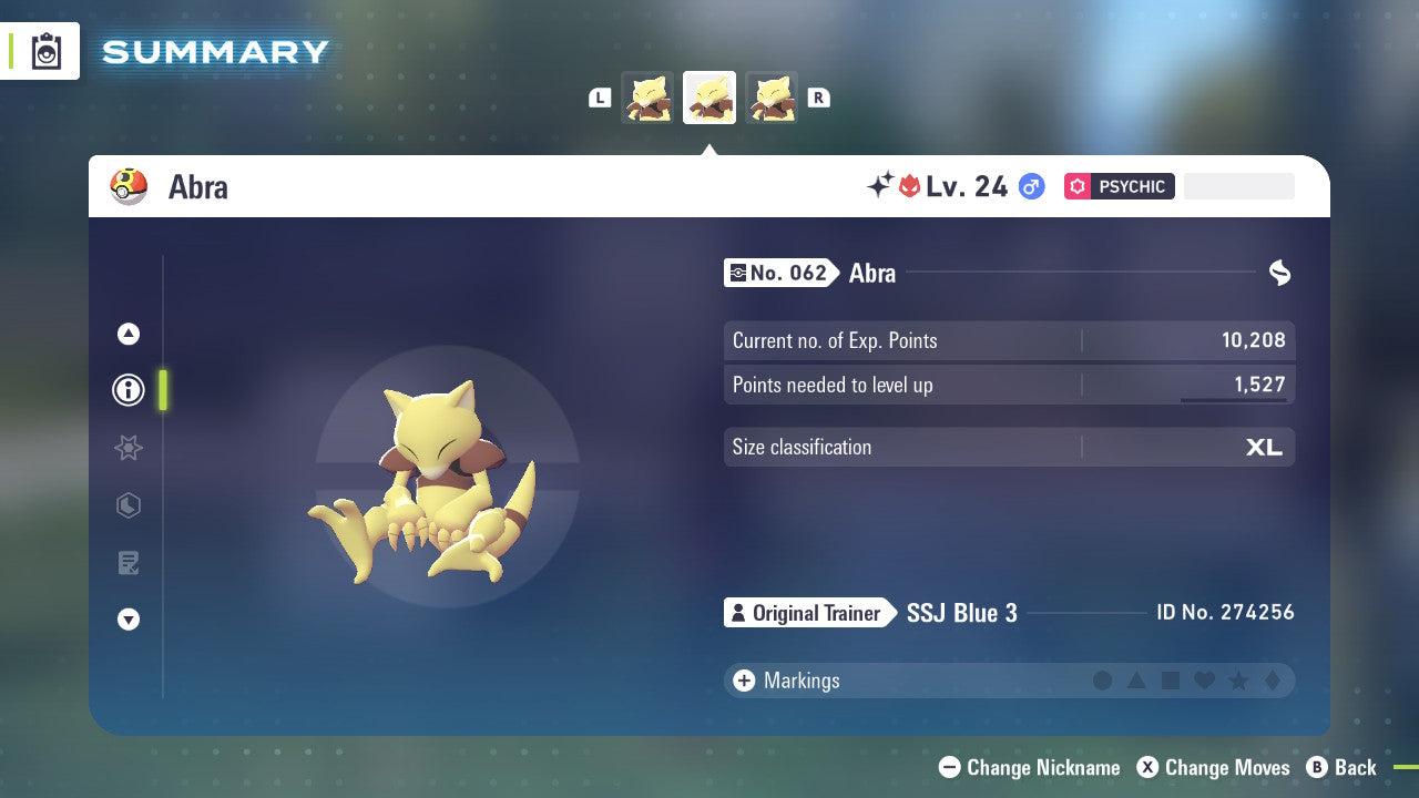 Pokemon Legends ZA Alpha Shiny Abra 6IV-EV Trained - Pokemon4Ever