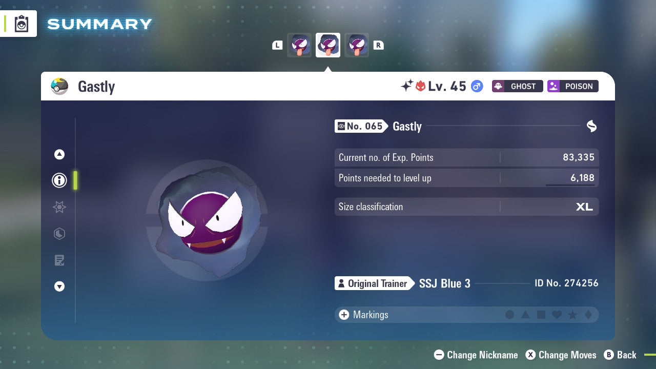 Pokemon Legends ZA Alpha Shiny Gastly 6IV-EV Trained - Pokemon4Ever