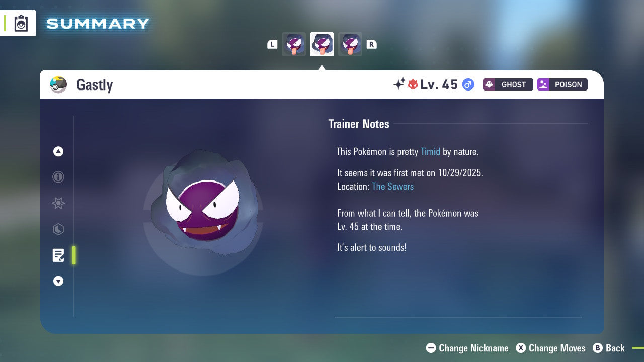 Pokemon Legends ZA Alpha Shiny Gastly 6IV-EV Trained - Pokemon4Ever