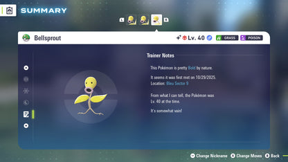 Pokemon Legends ZA Alpha Shiny Bellsprout 6IV-EV Trained - Pokemon4Ever