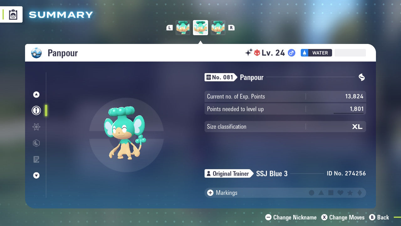 Pokemon Legends ZA Alpha Shiny Panpour 6IV-EV Trained - Pokemon4Ever