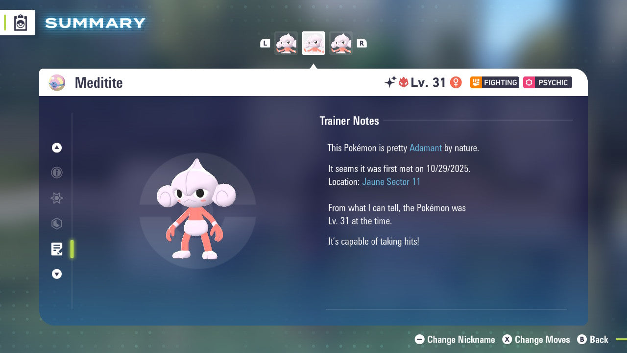 Pokemon Legends ZA Alpha Shiny Meditite 6IV-EV Trained - Pokemon4Ever