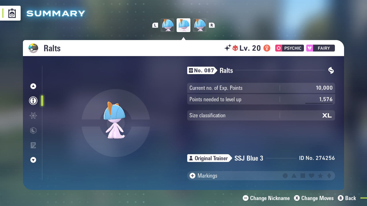 Pokemon Legends ZA Alpha Shiny Ralts-F 6IV-EV Trained - Pokemon4Ever