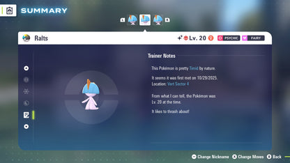 Pokemon Legends ZA Alpha Shiny Ralts-F 6IV-EV Trained - Pokemon4Ever