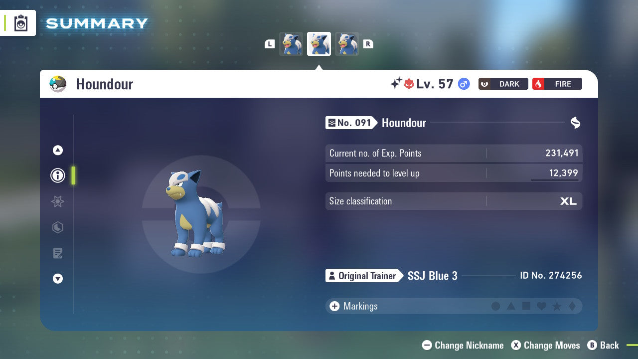 Pokemon Legends ZA Alpha Shiny Houndour 6IV-EV Trained - Pokemon4Ever