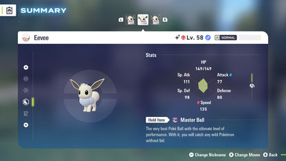 Pokemon Legends ZA Alpha Shiny Eevee 6IV-EV Trained - Pokemon4Ever