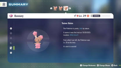 Pokemon Legends ZA Alpha Shiny Buneary 6IV-EV Trained - Pokemon4Ever