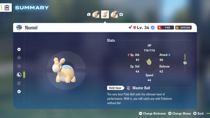 Pokemon Legends ZA Alpha Shiny Numel 6IV-EV Trained - Pokemon4Ever