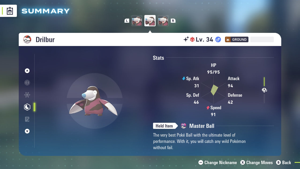 Pokemon Legends ZA Alpha Shiny Drilbur 6IV-EV Trained - Pokemon4Ever