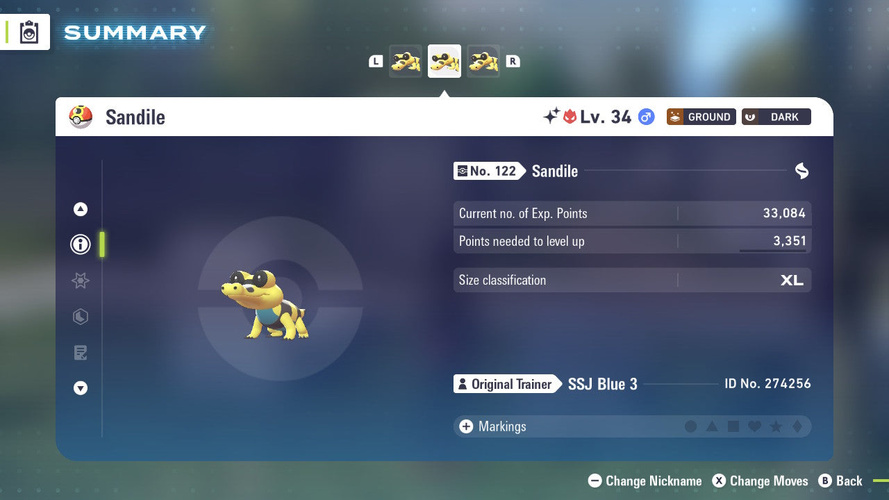 Pokemon Legends ZA Alpha Shiny Sandile 6IV-EV Trained - Pokemon4Ever