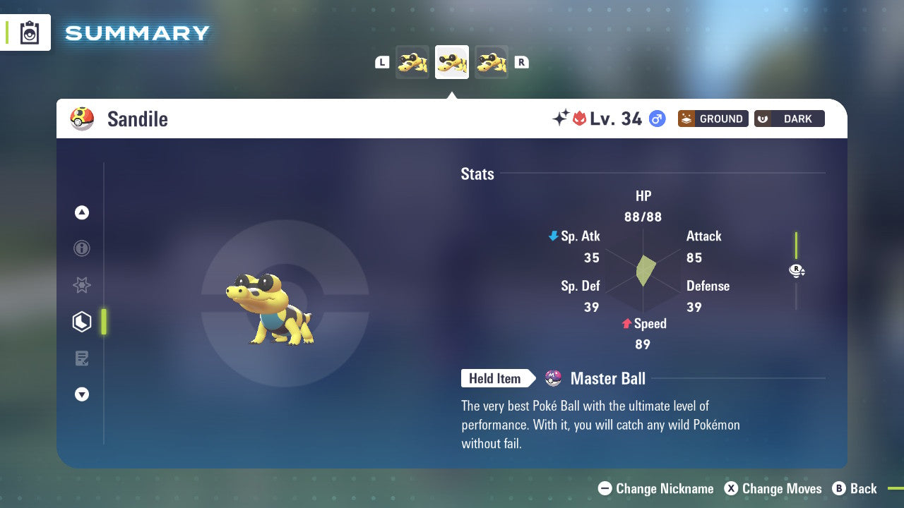 Pokemon Legends ZA Alpha Shiny Sandile 6IV-EV Trained – Pokemon4Ever
